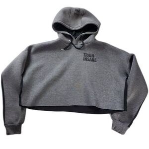 Atmosphere Hoodie Workout Grey Crop Boxy Sweatshirt Train Insane Top Size 12